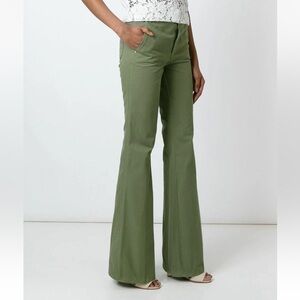 TORY BURCH Ladies Agave Green Flared Trousers Pants Size 25